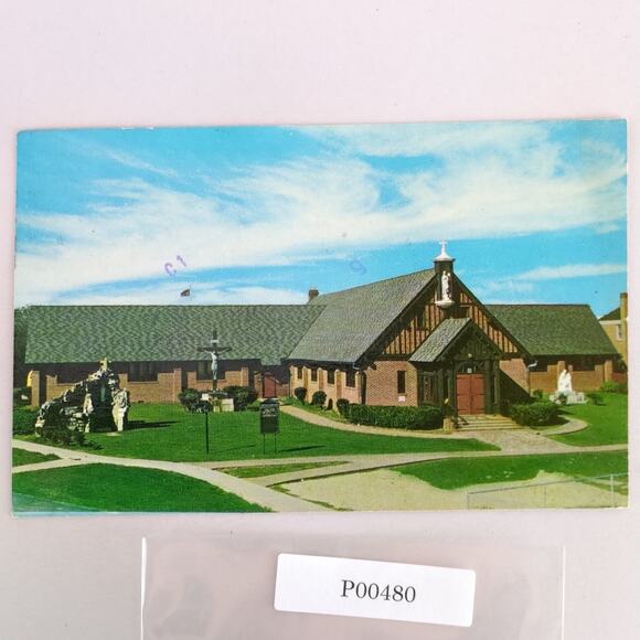 St Mary's Star of the Sea Catholic Church Virginia Beach 1960s Postcard VA 1976 - Picture 1 of 2